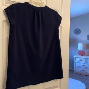 Hillary Radley navy pullover blouse